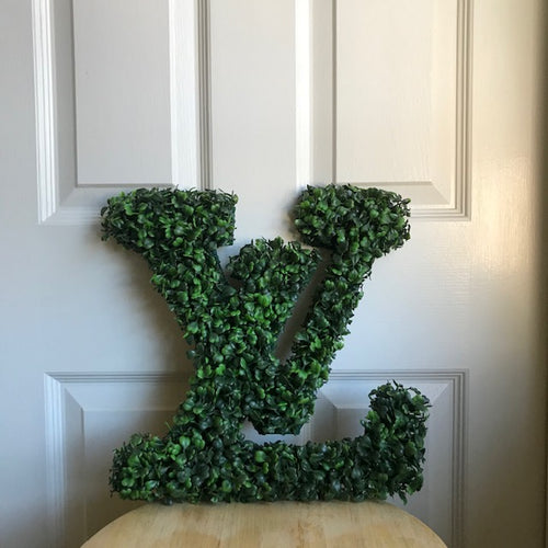 My version of the Louis Vuitton wall decor made from fake grass