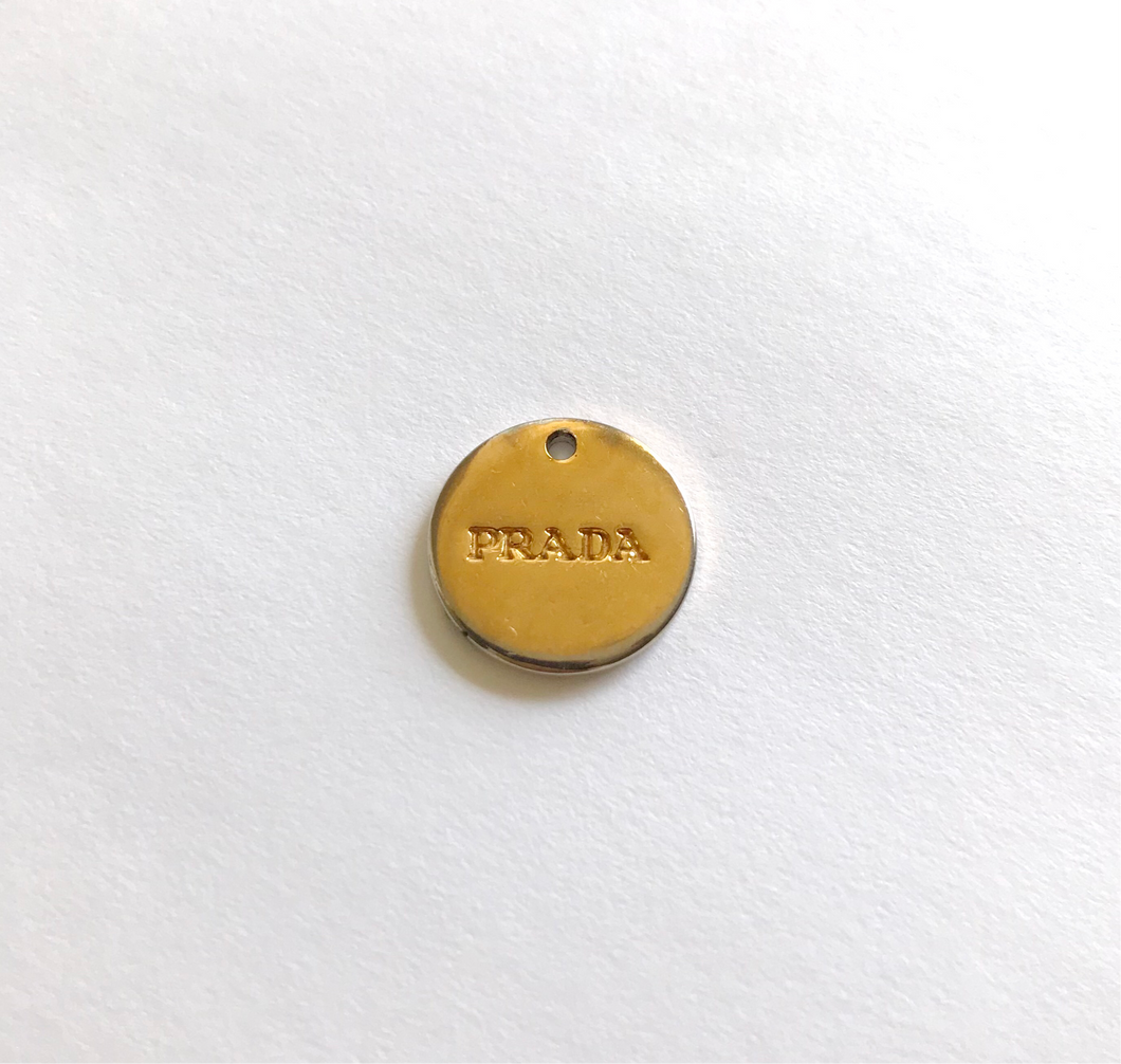 AUTHENTIC Gold Prada Coin Pendant